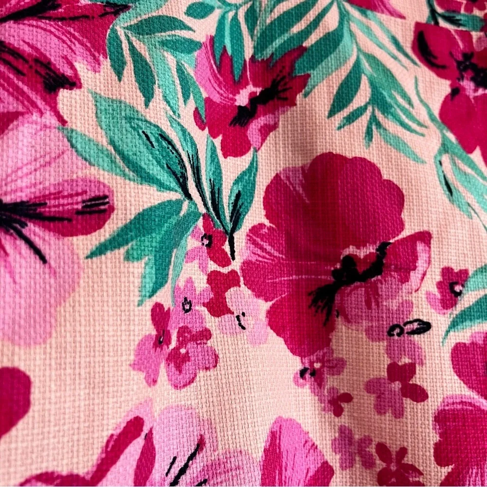 NWT J. Crew Floral Pink and Green Women's Pencil Skirt Resort Summer Beach 12/14 - Picture 5 of 8